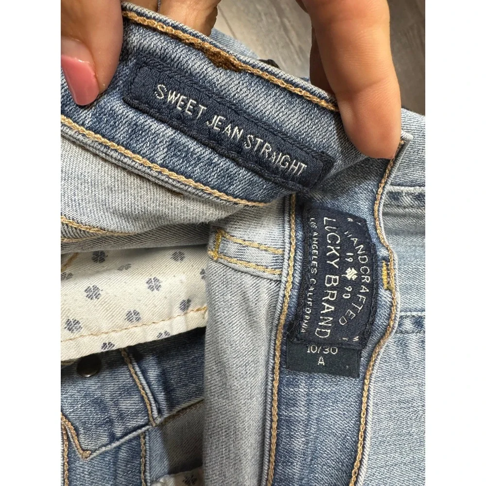 Lucky Brand Sweet Jean‎ Straight Light Wash Denim Jeans 10 30 Mid Rise
